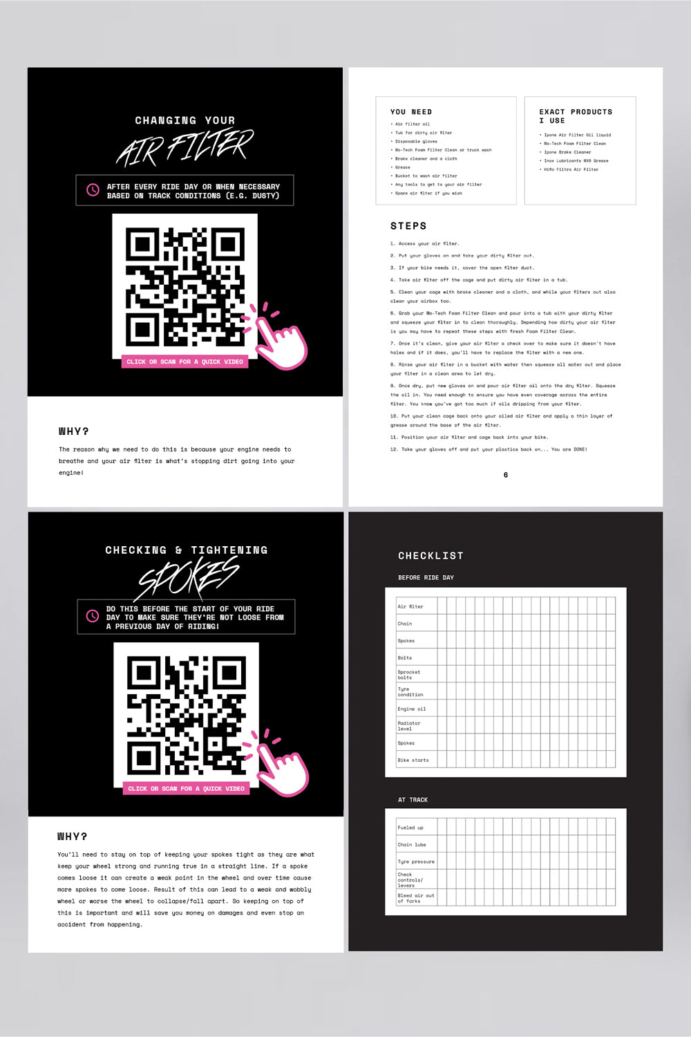 Bike Maintenance PDF + Printable Checklist